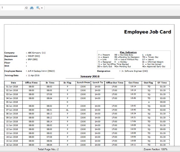 HR Payroll Report_employee_job_card